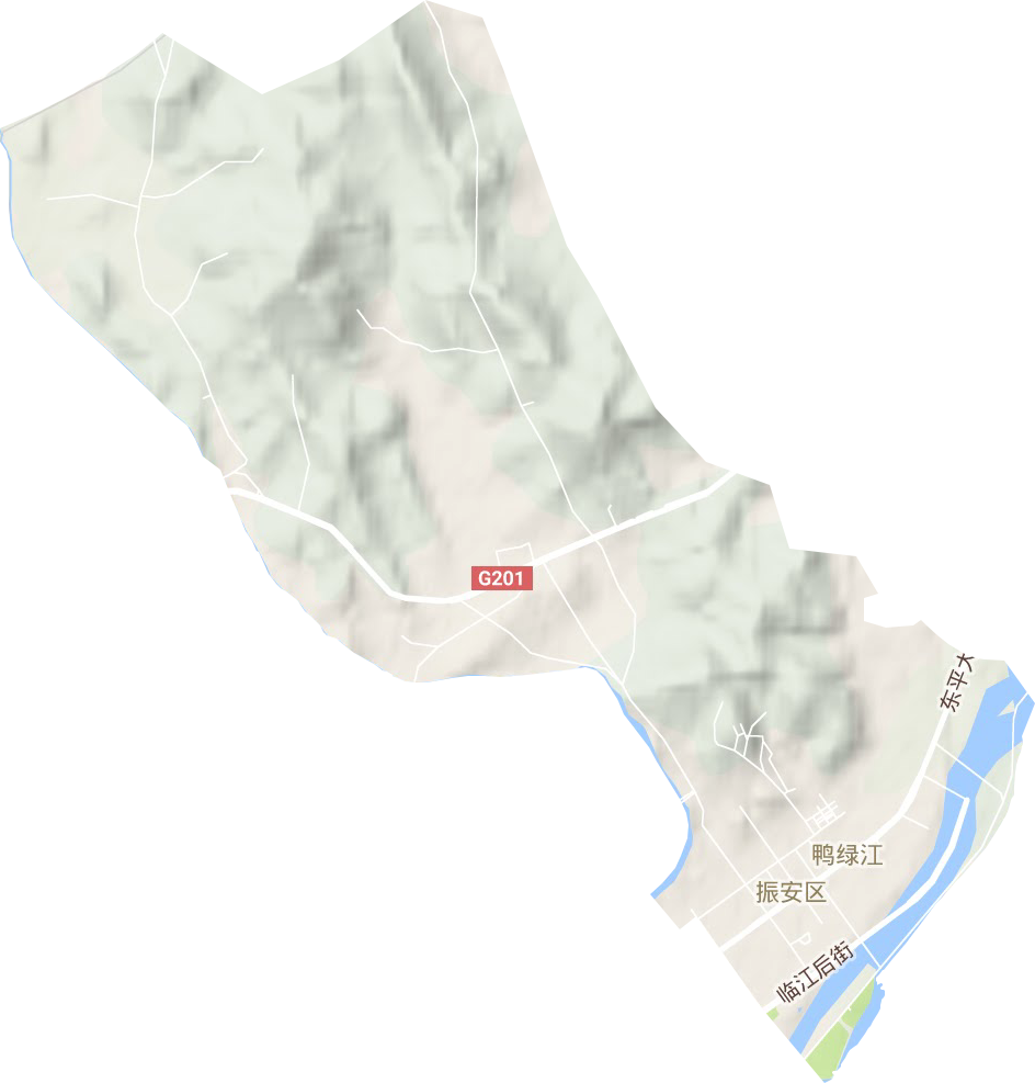 鴨綠江街道地形圖