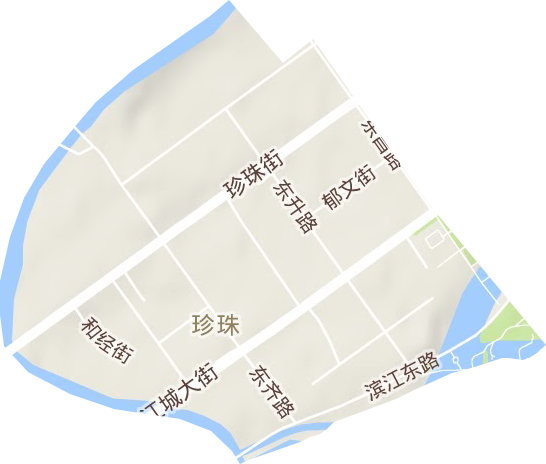 珍珠街道地形圖