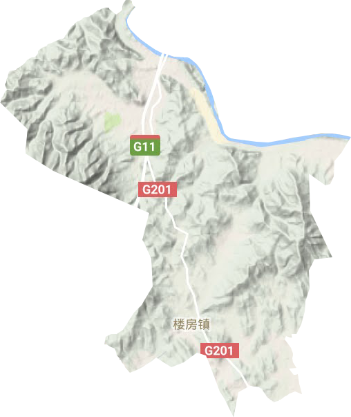 樓房鎮(zhèn)地形圖