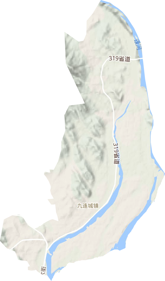 九連城鎮地形圖