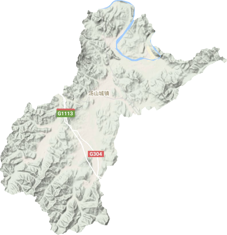 湯山城鎮地形圖