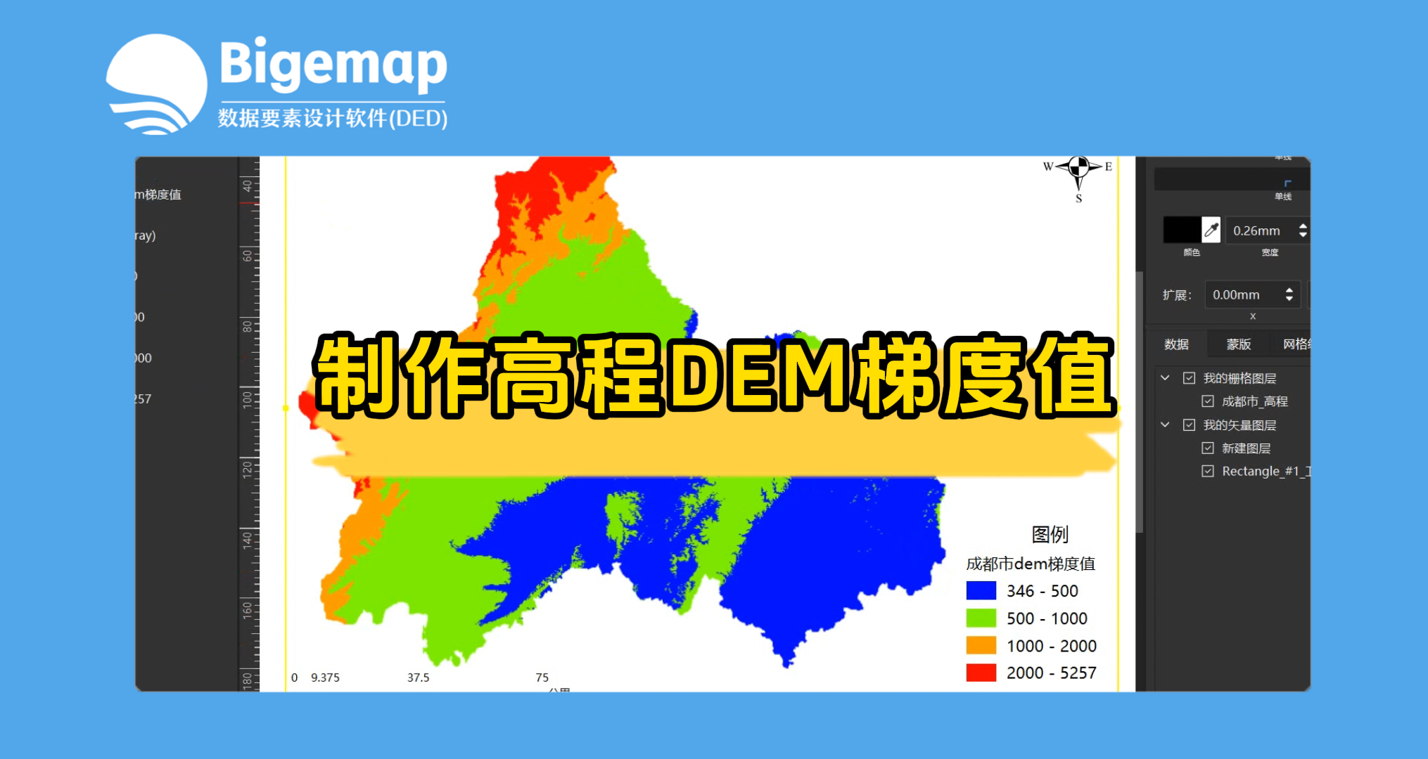 高程DEM梯度值