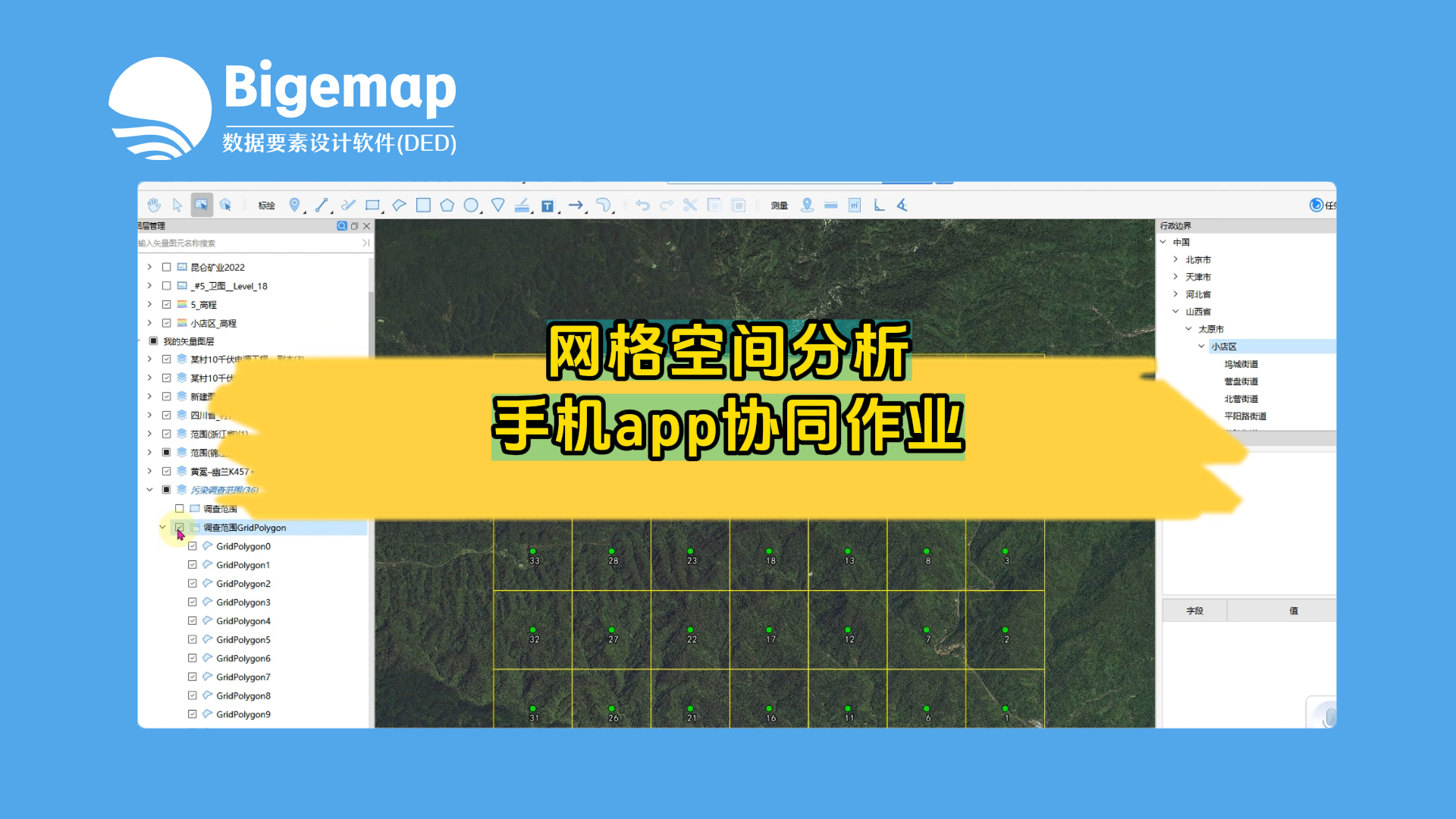 網格空間分析手機app協同作業