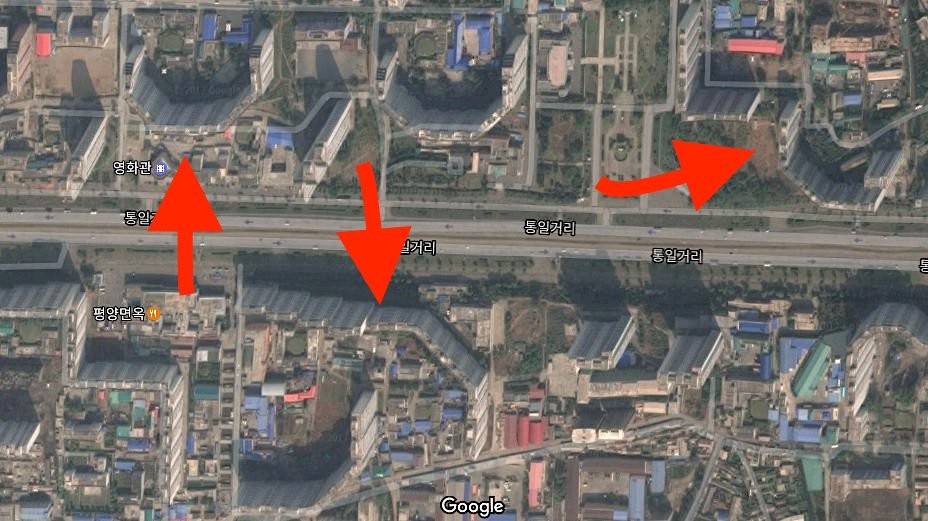 平壤的高樓其實是面墻？ Google Map衛星地圖探究竟