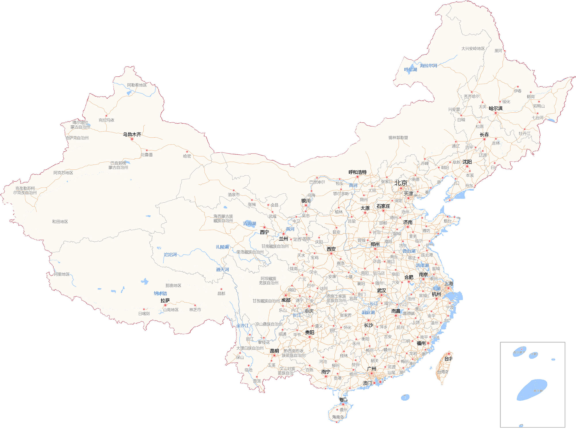 中國地圖高清版大圖下載，分辨率可達0.5米